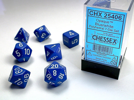 7 Die set- Opaque Blue/White