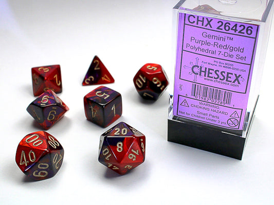 Gemini 7 Die set- Purple- Red/Gold