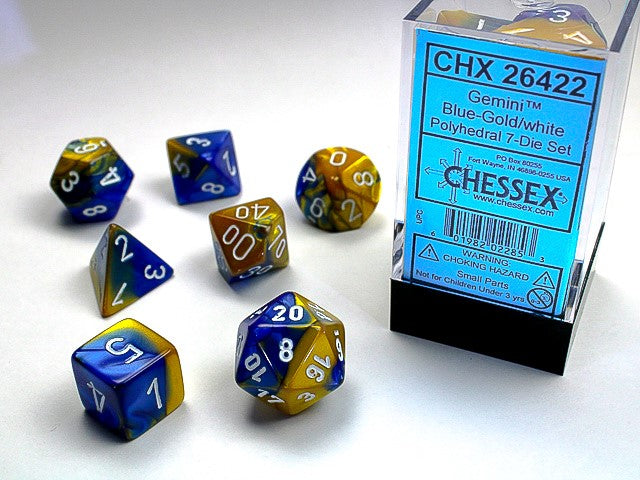 Gemini 7 Die Set Blue-Gold White