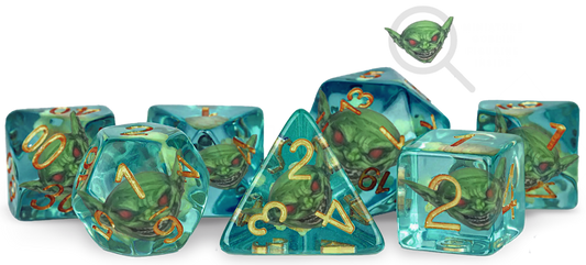 Pathfinder 7 Dice set- Goblin