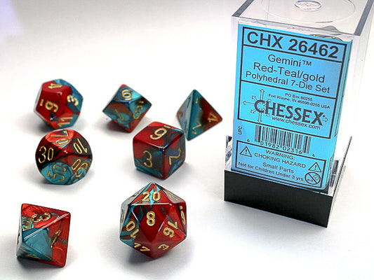 Gemini 7 Die Set Red-Teal/Gold