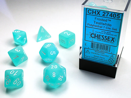 Frosted 7 Die Set Teal/White