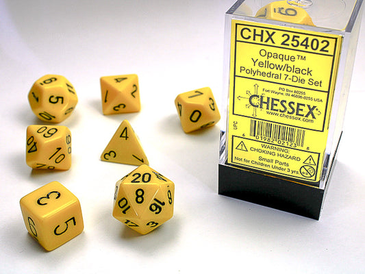 7 Die set- Opaque Yellow/Black