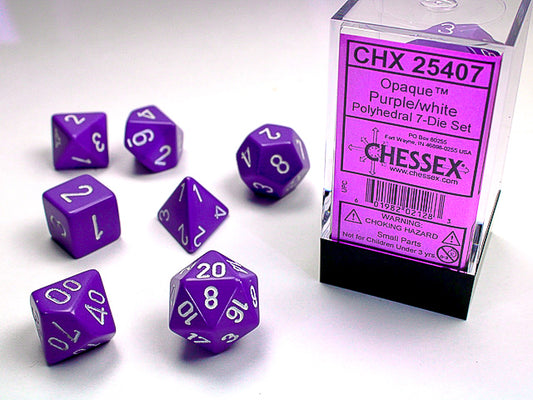 7 Die set- Opaque Purple/White