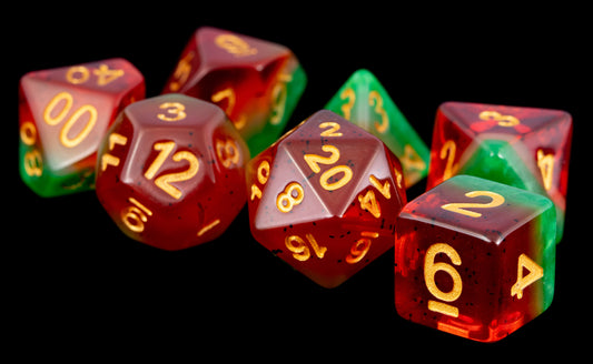 Resin Poly Dice- Watermelon