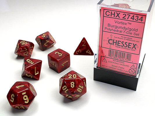 7 Die set- Vortex Burgundy/Gold