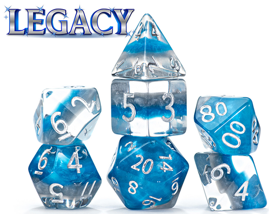 Eclipse Dice- Royal Blue/ Inheritance Silver