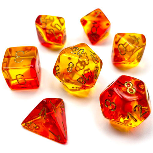 Gemini 7 Die Set Translucent Red-Yellow/Gold