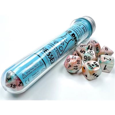 Lab Dice-Lustrous- Sea Shell/Black