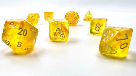 Lab Dice- Canary/White Luminary