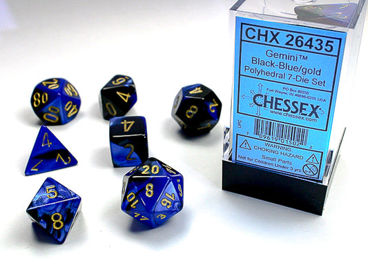 Gemini 7 Die Set Black-Blue/Gold