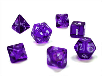 Translucent 7 Die Set Purple/White